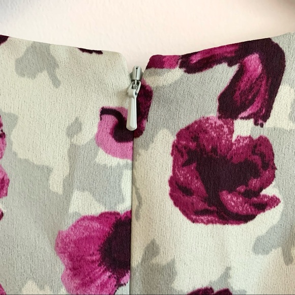 BANANA REPUBLIC Flower Dress Purple/Grey Size 00P - Picture 7 of 9